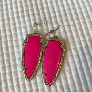 Kendra Scott Earrings, neon pink skyler
